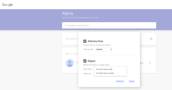 Set up Google Alerts to notify you about new brand mentions